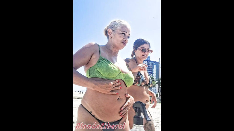 BlondeLiberal: Unsinn reden und am Strand mit ihrem Freund Dai Belan...