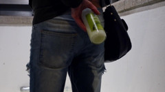 New Task: Jeans, Sperm, Pantyhose,ankle Boots and Outdoor thumbnail