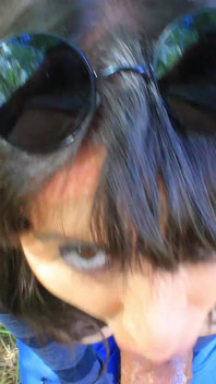 Goth Teen Sucking Cock at Park
