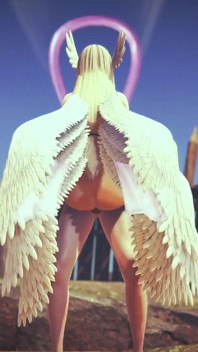 Angewomon in piedi e porta pov - su diemon Hentai Parodia