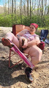 Naughty Slut in the Woods Finds a Big Fat Log and Fucks in All Her Holes and Squirts It Hard