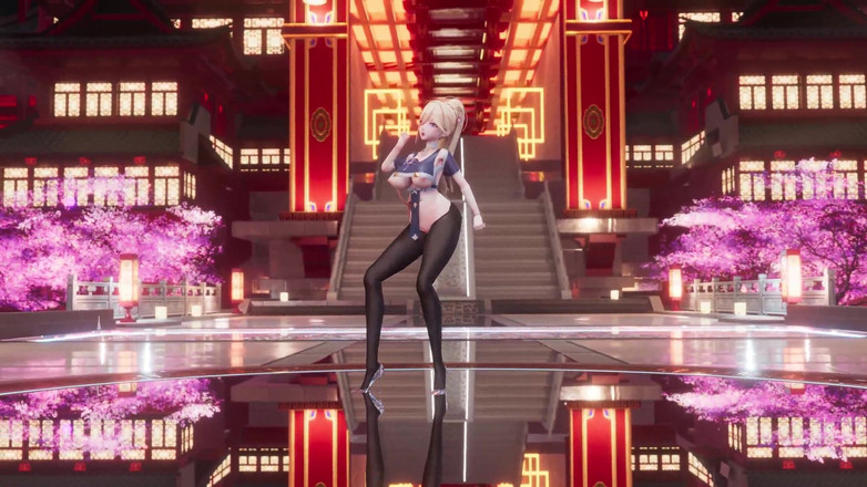 MikuMotion: [mmd] Marionette еротична форма, чорні панчохи