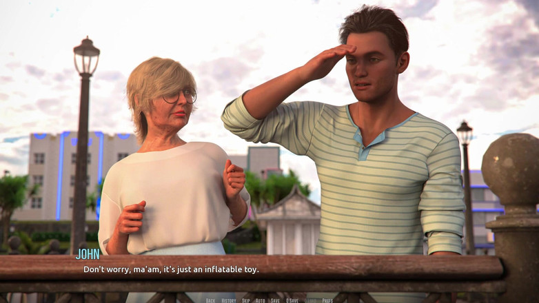 3D Cartoon Porn: Domino Beach 1 - John sauve une vie sur la plage après...