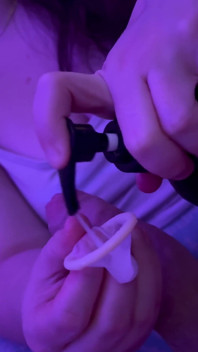 Handjob with Condom at Night