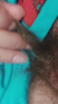 Playing with the Hair on My Pussy