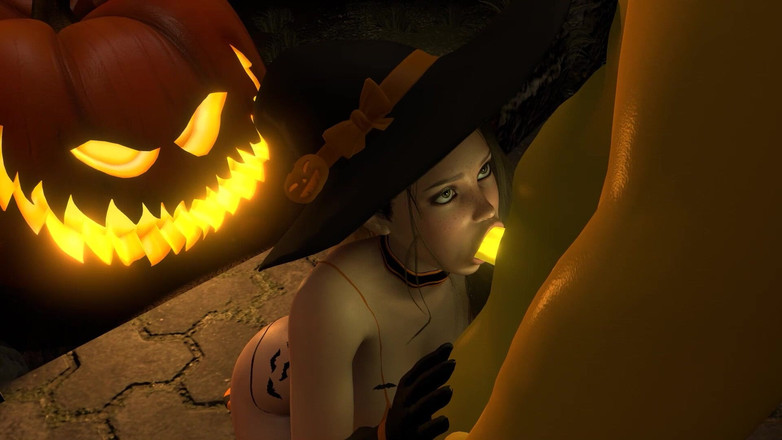 Wraith ward: O vrăjitoare sexy îl fute pe regele dovleacului de Halloween