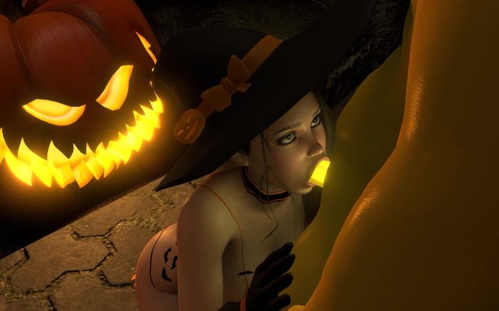 Wraith ward: セクシーな魔女はハロウィーンにカボチャの王様をファック