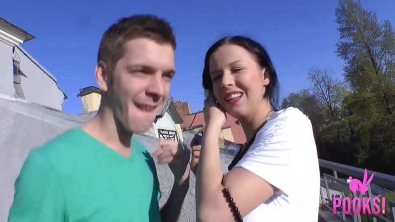 Pooksi: Cute Brunette Coed Olivia Takes Thick Dick Up Her Butthole!
