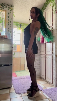 She’s Not There Striptease in Stockings