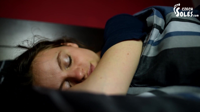 Czech Soles - foot fetish content: Home fairy creeping at Anna's feet in bed
