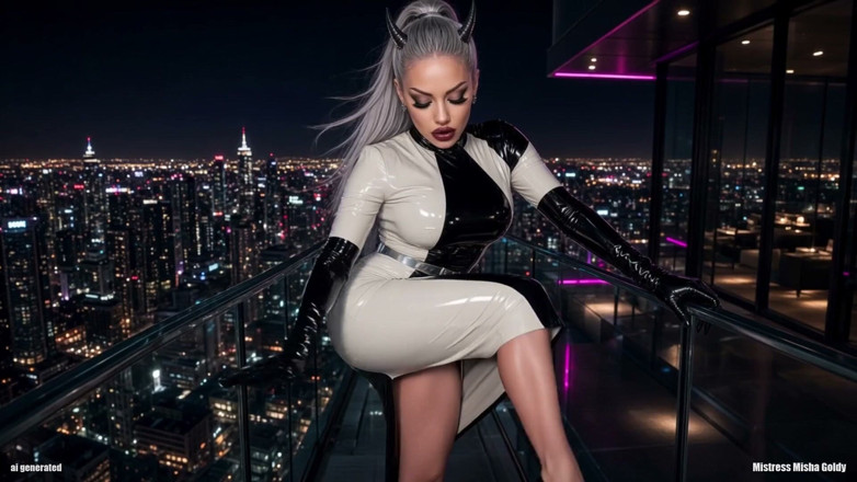 Goddess Misha Goldy: Latex Legs Make You Crawl