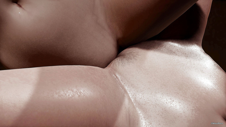 Wow P0rn: Två heta lesbiska saxar (tribadism) sensuell sexhandling närbild