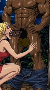 Jaloerse vrouw had gekke seks in de jungle. Vrouw zuigt in het openbaar een grote zwarte pik en neukt