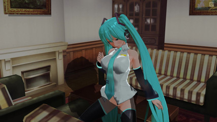 H3DC: 3D Hentai Hatsune Miku cavalga seu pau e recebe porra...