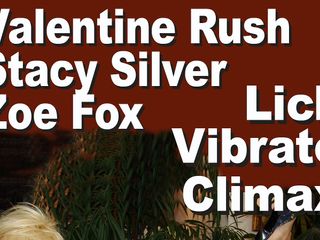 Edge Interactive Publishing: Zoe Fox &amp; Valentine Rush &amp; Stacy Silver lízání vibrující vyvrcholení