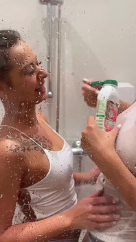 Wanna Join Shower with My Sexy Girlfriend - Hot Brunettes in Extreme Masturbation in POV