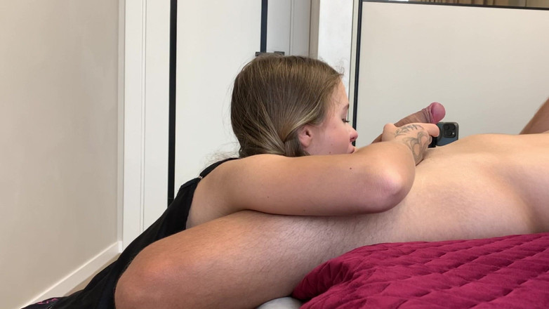 xKeryB: My Stepsister Helped Me Cum After Catching Me Masturbating