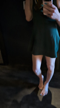 Cute Fem Has a Surprise Under Her Skirt