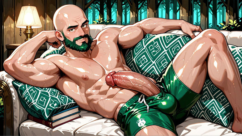 Erotic Man: Порно сексуального лысого мужчины