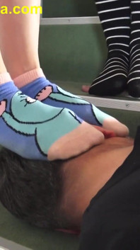 Sock Teenies Trample Face and Hand Hands of Slave
