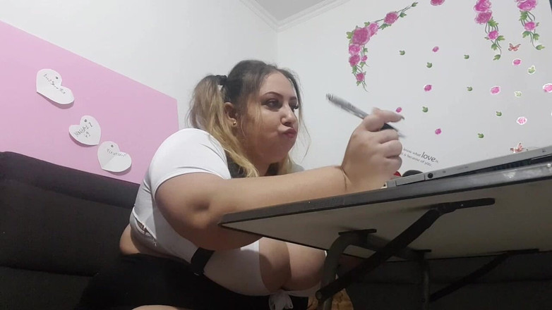 LoraBbw: La studentessa del college ti ignora per i compiti a...