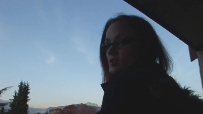 Injoy X: Brunette slut showing off her shaved pussy
