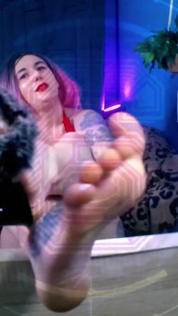 Lady Angela de salto alto desliza hipnotizar efeitos especiais