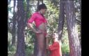 Shemale videos: Milf, ebenholz-transe fickt latino-twink im wald