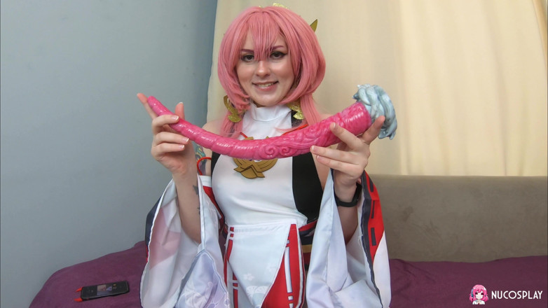 Nu Cosplay: Busty Bubble Butt Spooky Boogie lubi Dildo i Długiego Penisa