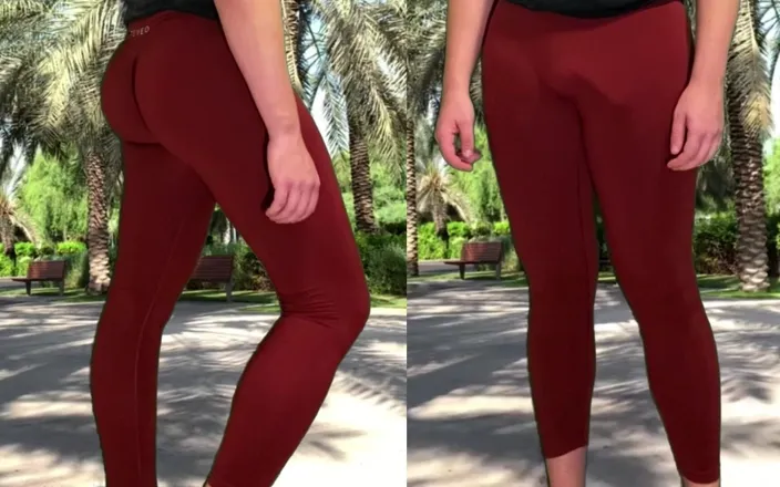 Lucas Nathan King: Big Ass Big Dick Shemale Flashing in Public in Tight...