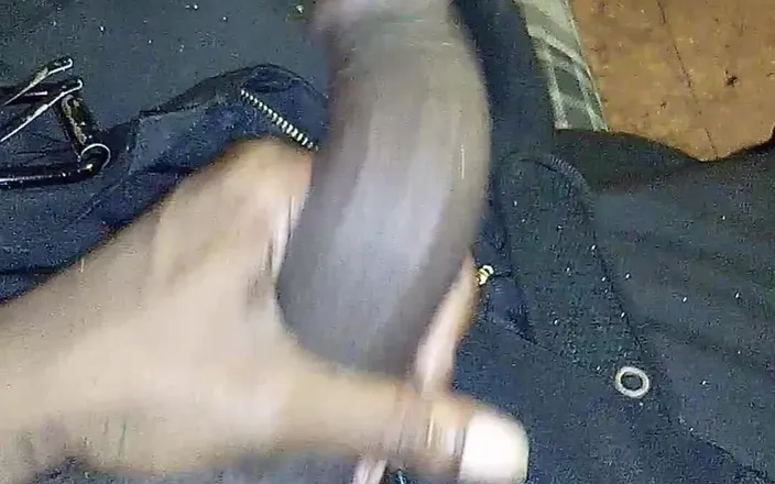 SweetDWillie456: Thick Cut Big Black Dick Jacking off