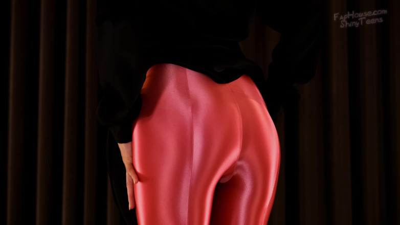 Shiny teens: 927 glanzende Rose spandex panty