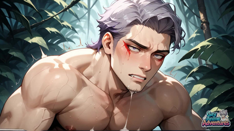 Gay Anime Adventures: Jungle fellows buigen hun spieren terwijl hun konten in het...