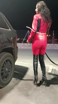 Tanken in Leder Und Boots