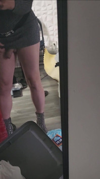 TS Touching Myself in the Mirror Big Dick
