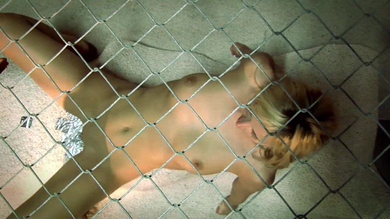 Sex All Together: Blonde fucked in a cage with many cocks to enjoy