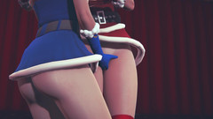 Waifu club 3D: Girls in Christmas costumes masturbate each other's pussies and cum