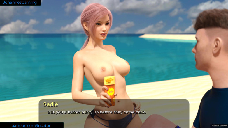 Johannes Gaming: Summer with Mia - Sadie futut cu degetul pe plajă - Futai...