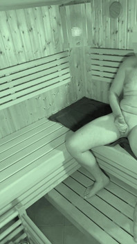 Camera Caught Guy Jerking off in Sauna
