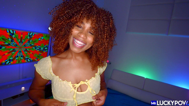 Mr.Lucky POV: Jenna Foxx beautiful busty curves controls cum