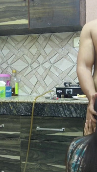 Beautiful Indian Step Mom Pussy and Ass Fucked Hard by Step Son While He Is in Kitchen to Seducing