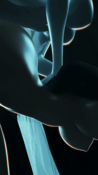 Riley, a Garota Fantasma fodida por Futanari Big Dick Silver Lady - 3D Animation