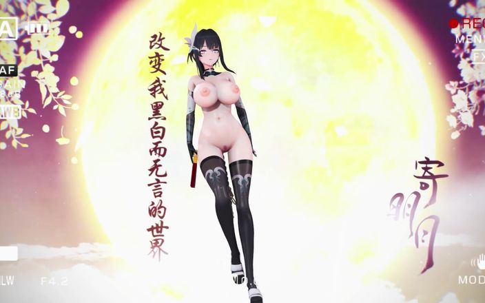 Smixix: Aether Gazer Ying Des gros seins Hentai se déshabille, danse...