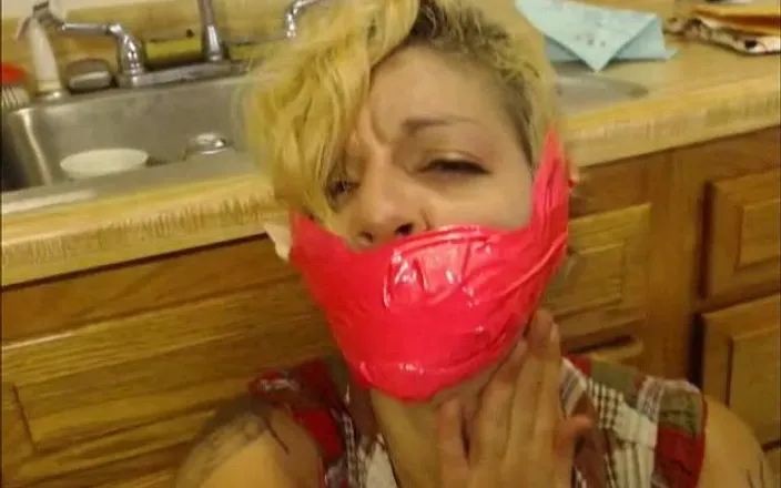 Selfgags classic: Rosalyn receives another worn panty delivery!