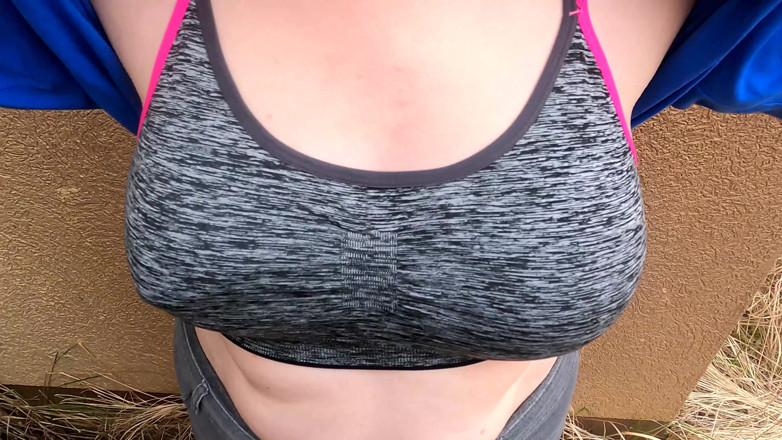 Bouncy Tits Action: Naked Tits on the Industrial Plant
