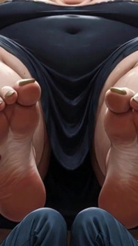 Obese SSBBW Foot Domination - Male Slaves Cleaning Her Big Soft Feet