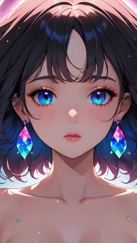 Voidgazer: una hermosa joven con pecas cósmicas relucientes