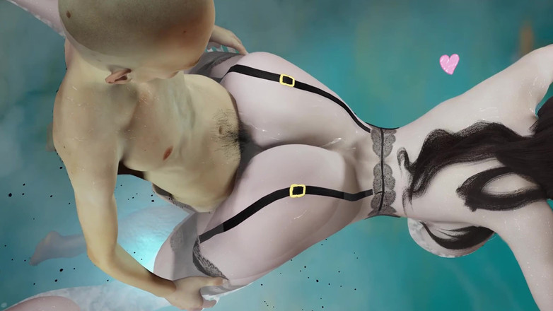 Why fuck so hard: 3D Ogromne cycki dziwka Zdrada ze Starym Kutasem w basenie