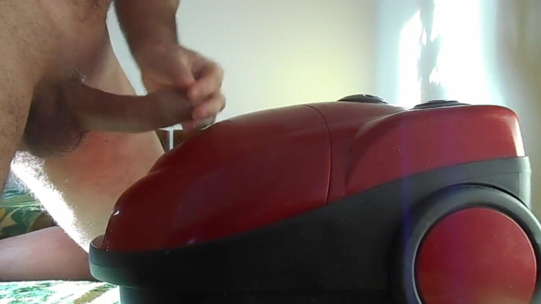 Naxy: Vacuum cleaner makes my cock cum deep