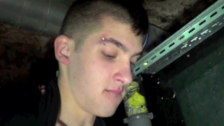 FIRST SEX EXPERIENCE WITH BOY: Gay fucked in sling by straight dude
